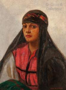 de GASTYNE Marc 1889-1982,La jeune algérienne au foulard,Gros-Delettrez FR 2021-12-09