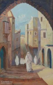 DE GEORGE Rene,Ruelle animée d'Alger,1942,EVE FR 2015-03-12