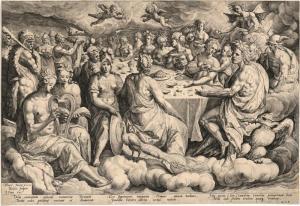 De GHEYN Jacob II,Das Göttermahl zur Hochzeit von Peleus und Thetis,1589,Galerie Bassenge 2022-06-01