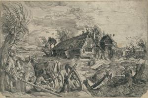 De GHEYN Jacob II 1565-1629,Paysage avec une ferme délabrée,1603,Binoche et Giquello FR 2023-01-21