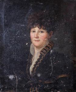 de GIRARDIN Louis Alexandre Fr,Portrait de femme en buste en robe à collerette no,Rossini 2015-10-15