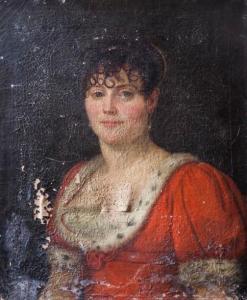 de GIRARDIN Louis Alexandre Fr,Portrait de jeune femme en robe rouge à col d'herm,Rossini 2015-10-15
