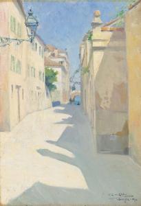 de GLEHN Wilfred Gabriel 1870-1951,Une ruelle à Venise,1893,Christie's GB 2017-11-23
