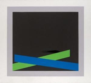 DE GOEDE Jules 1937-2007,Untitled, Green, blue, white and black,1999,Rosebery's GB 2022-06-08