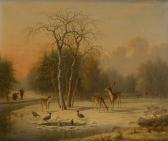 de GOEJE Pieter 1789-1859,Fagotier et animaux dans unpaysage enneigé,1847,Horta BE 2010-10-11