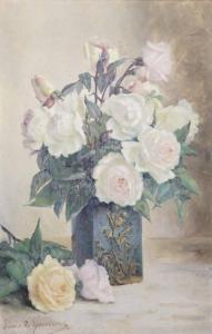 de GOUSSAINCOURT DE GAUVAIN Louise,Bouquet de roses blanches,Boisgirard - Antonini 2018-03-16