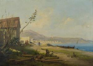 De GRANDIERES J,Bord de mer à Nice,1872,Boisgirard - Antonini FR 2017-07-21