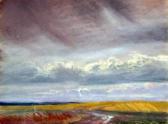 DE GRANDMAISON Oreste Nicholas 1932-1985,Prairie Landscape,Westbridge CA 2020-12-05