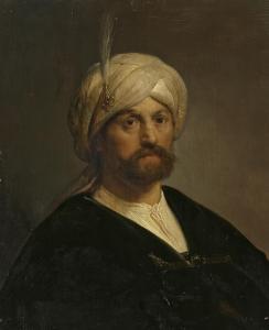 de GREBBER Pieter Fransz.,Head of a man, bust-length, wearing a turban and b,Christie's 2023-12-07
