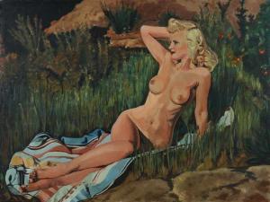 DE GREEF F,Naked lady in nature.,1963,Twents Veilinghuis NL 2019-06-28