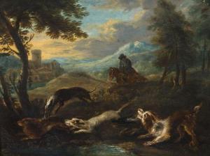 DE GRIEFF ADRIAN 1657-1715,Chasse au lièvre et Rapace saisi,Artcurial | Briest - Poulain - F. Tajan 2012-06-09