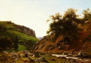 DE GROISEILLIEZ marcelin 1837-1880,Paysage à la bergère,Zofingen CH 2022-11-26