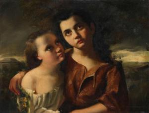 de GRONCKEL Vital 1820-1890,Twee meisjes,Bernaerts BE 2015-06-15