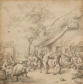 de GROOT Jan 1650-1726,Peasants Dancing by a Tavern,Lempertz DE 2020-05-30