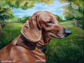DE GRUCHY Doreen,A portrait of the dachshund "Darling",Martel Maides GB 2013-03-14