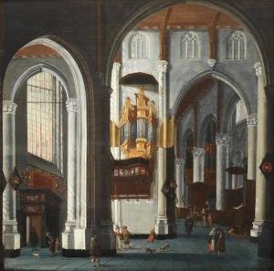 de GRUYTER Jacob,Interior of the Groote Kerk, Rotterdam,1651,Bonhams GB 2019-10-23
