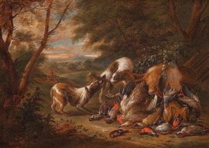 de GRYEFF Adriaen 1657-1715,A) Hunting booty in a landscape,AAG - Art & Antiques Group NL 2013-05-27