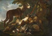 de GRYEFF Adriaen 1657-1715,Jagdhund mit seiner Beute,Van Ham DE 2013-11-15