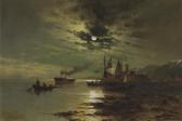 DE HAAS Mauritz Frederick Hendrick de Haas,Hudson Under the Moonlight,Christie's 2013-02-27