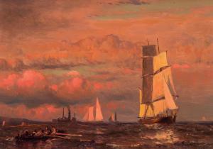 DE HAAS Mauritz Frederick Hendrick de Haas 1831-1895,Rowing to the Ship,Shannon's US 2019-10-24