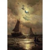 DE HAAS Mauritz Frederick Hendrick de Haas,Sailboats by Moonlight,1883,William Doyle 2014-02-19