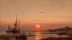 DE HAAS Mauritz Frederick Hendrick de Haas 1831-1895,Ships at Sunset,Shannon's US 2019-10-24