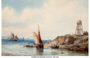 DE HAAS Mauritz Frederick Hendrick de Haas 1831-1895,Ships off a Rocky Coast,Heritage US 2021-01-14