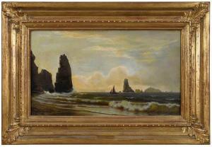 de HAAS Willem Frederik 1830-1880,Coastal Scene,Brunk Auctions US 2019-11-09