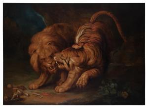 de HAMILTON Johann Georg 1672-1737,Lion and tiger in a landscape,Sotheby's GB 2023-10-06