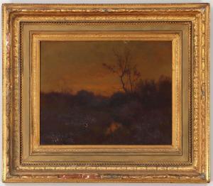 De HAVEN Frank 1856-1934,Tonalist sunset landscape,South Bay US 2023-05-25