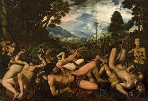 de HEERE Lukas 1534-1584,« Moïse et les serpents d'Airain ».,Etude Provence FR 2007-06-29