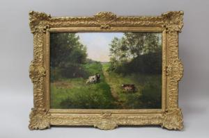 de HEM Louise 1867-1922,landscape with cattle,Vickers & Hoad GB 2018-06-30