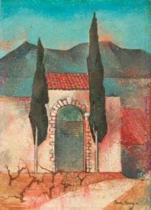 DE HENRY Pierre 1924,Paysage de Provence,1961,Ader FR 2022-03-15