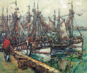 DE HERDE REGNIER 1914-2004,Harbour scene,Bellmans Fine Art Auctioneers GB 2019-05-13