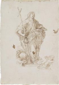 DE HERRERA THE YOUNGER Francisco,Madrid Study for a statue of a female saint,Sotheby's 2021-09-23