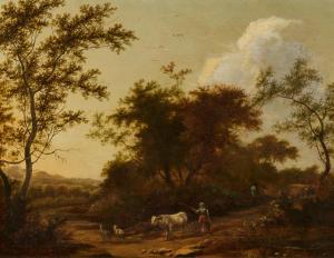 de HEUSCH Willem 1638-1692,Landschaft mit Hirtin,Van Ham DE 2024-01-30