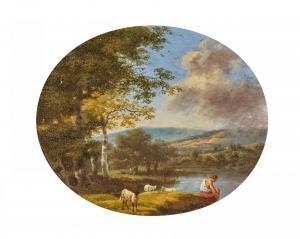 de HEUSCH Willem 1638-1692,Sheperd with His Sheep at the River,Van Ham DE 2023-05-15