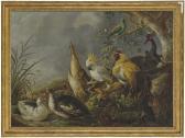DE HONDECOETER Gijsbert 1700-1700,A menagerie of exotic birds in a landscape,Christie's 2021-12-08