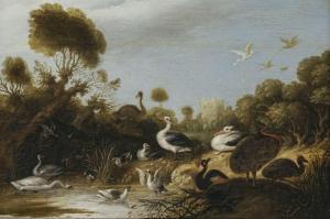 de HONDECOETER Gillis Claesz 1570-1638,Uferlandschaft mit Vögeln,Neumeister DE 2024-03-20