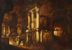 de HOOCH Carel Cornelisz. 1590-1638,Paysage aux ruines romaines,Mercier & Cie FR 2020-03-01
