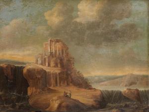 de HOOCH David 1610-1680,An extensive river landscape with a family before ,Bonhams GB 2021-10-26