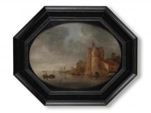 de HULST Frans 1610-1661,A river landscape with figures in rowing boats bef,Bonhams GB 2022-04-12