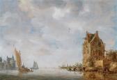 de HULST Frans 1610-1661,Ampio paesaggio fluviale con pescatori,Palais Dorotheum AT 2008-04-15