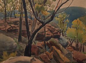DE ISHERWOOD Jean Courtenay 1911-2006,Rocky Landscape,Shapiro AU 2017-11-22