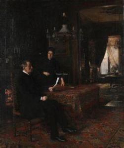 de JANS Edouard,Couple dans un intérieur (Koppel in een interieur),1890,Campo & Campo 2021-12-14