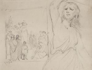 de JANS Edouard 1855-1919,Figures crowded round a Christ like figure,Rosebery's GB 2018-11-03