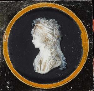 DE JANVRY Henry,A Lady, profile to the left, wearing fichu and wid,1794,Sotheby's 2007-02-27
