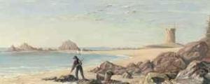 DE JERSEY L 1860-1890,La Hocq Tower and Pontac Sands, St Clement, Jersey,Christie's GB 2011-03-01