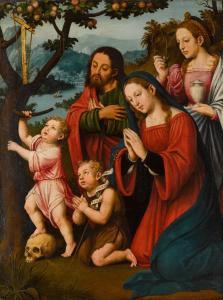 de JOANES Joan 1510-1579,The Holy Family with the Infant Saint John the Bap,Sotheby's GB 2021-12-09