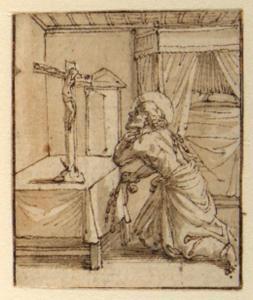 de JODE Pieter I 1570-1634,Worshippers praying by the tomb of a saint,Christie's GB 1999-11-10